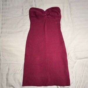 Abercrombie & Fitch Strapless Magenta Dress